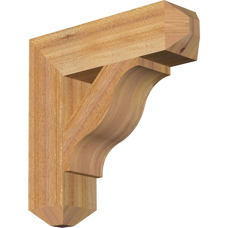 Funston Craftsman Rough Sawn Bracket, Western Red Cedar, 4"W x 16"D x 16"H